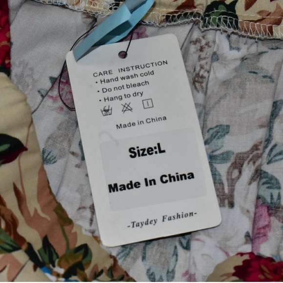 Taydey A Line Pleated Floral Skirt Size L - Picture 6 of 9